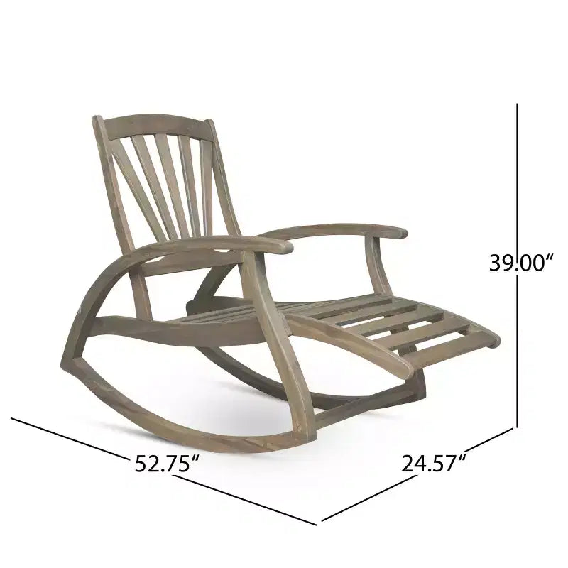 Christopher Knight Home Sunview Ensemble de conversation 3 pièces en bois d'acacia avec chaises à bascule inclinables pour l'extérieur