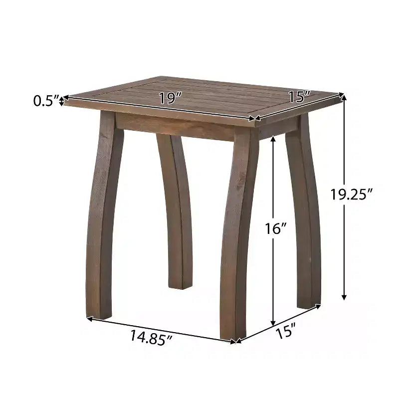 Christopher Knight Home Sunview Ensemble de conversation 3 pièces en bois d'acacia avec chaises à bascule inclinables pour l'extérieur