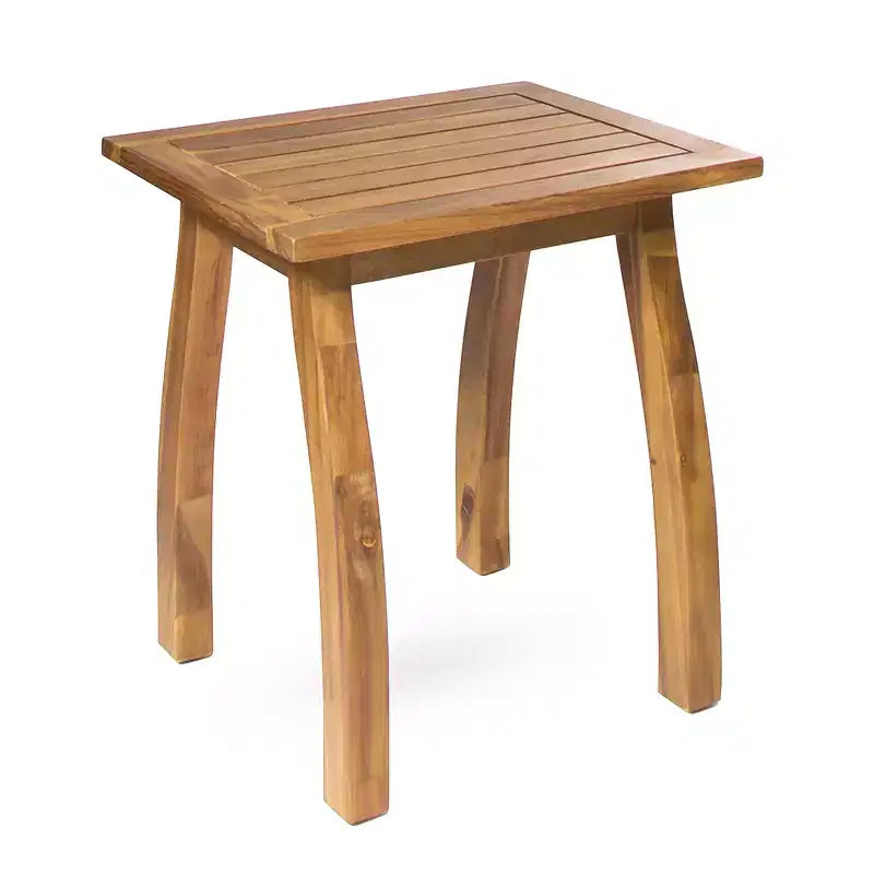 Christopher Knight Home Bruce — Ensemble table et chaise longue réglable d'extérieur en bois d'acacia avec lattes