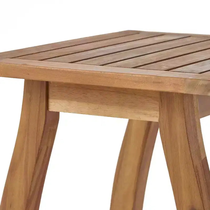 Christopher Knight Home Bruce — Ensemble table et chaise longue réglable d'extérieur en bois d'acacia avec lattes