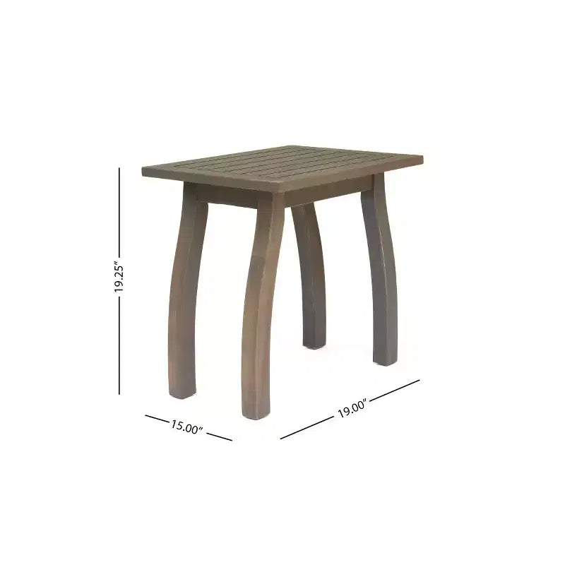 Christopher Knight Home Bruce — Ensemble table et chaise longue réglable d'extérieur en bois d'acacia avec lattes