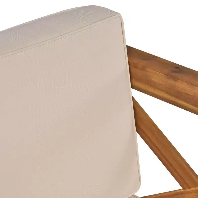 Christopher Knight Home George Ensemble sectionnel d'extérieur 5 pièces en bois d'acacia avec table basse et coussins