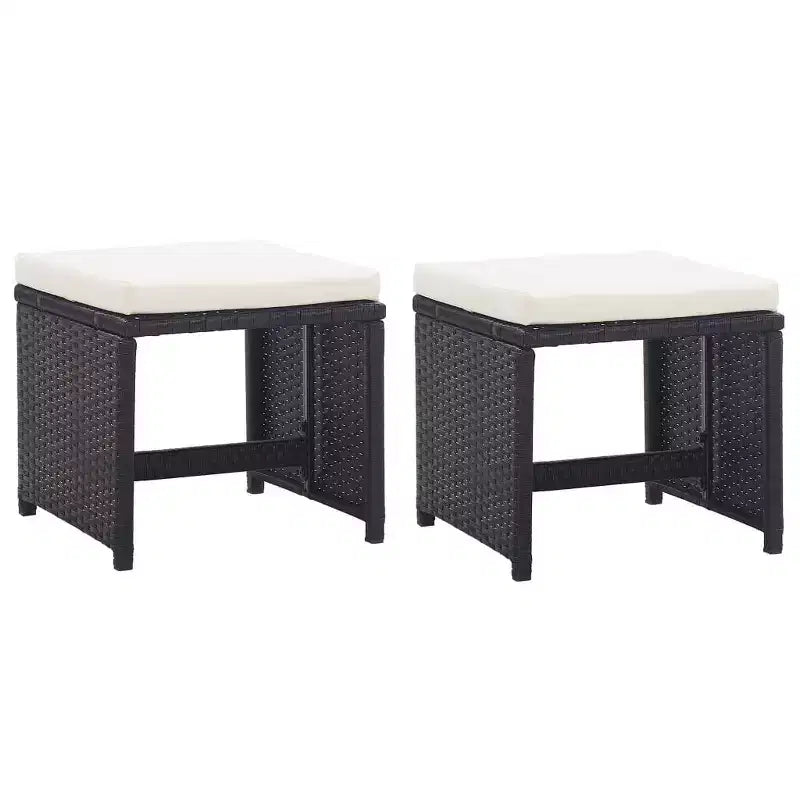 vidaXL Salon de jardin à dîner 13 pcs avec coussins Résine tressée Noir