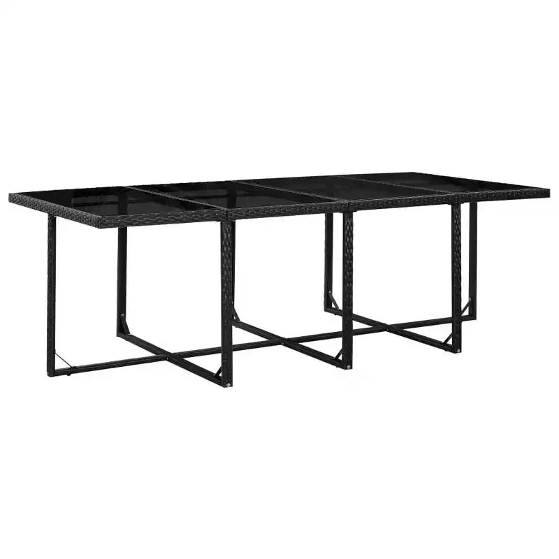 vidaXL Salon de jardin à dîner 13 pcs avec coussins Résine tressée Noir