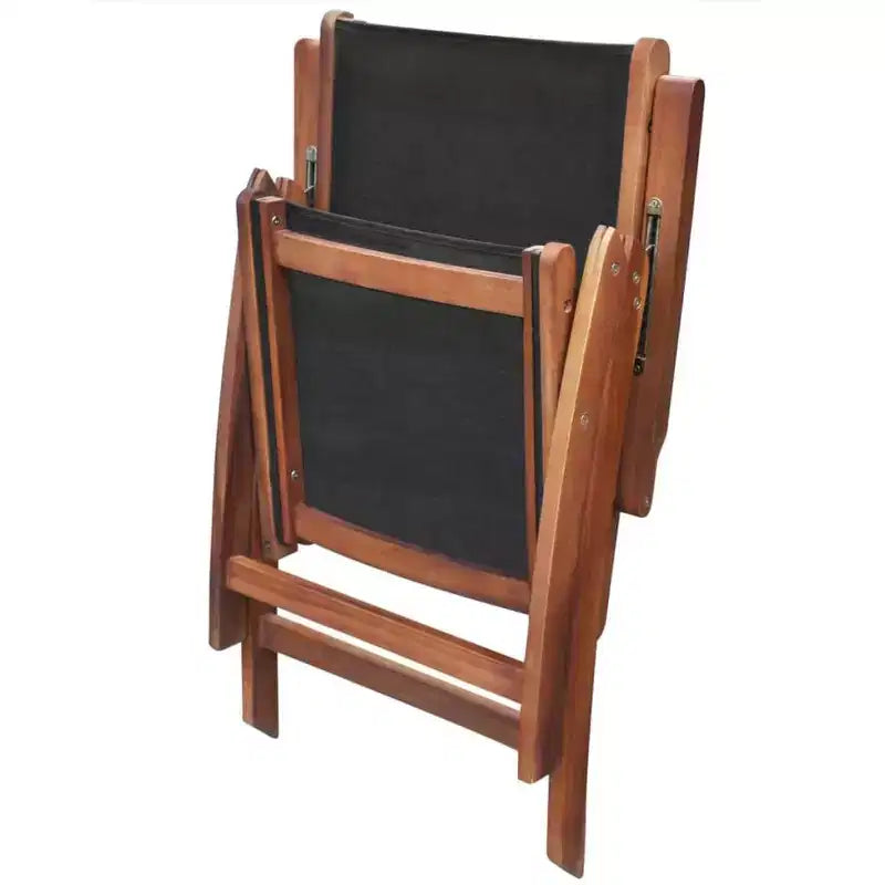 vidaXL Salon de jardin 9 pcs Bois d'acacia Marron Pliable