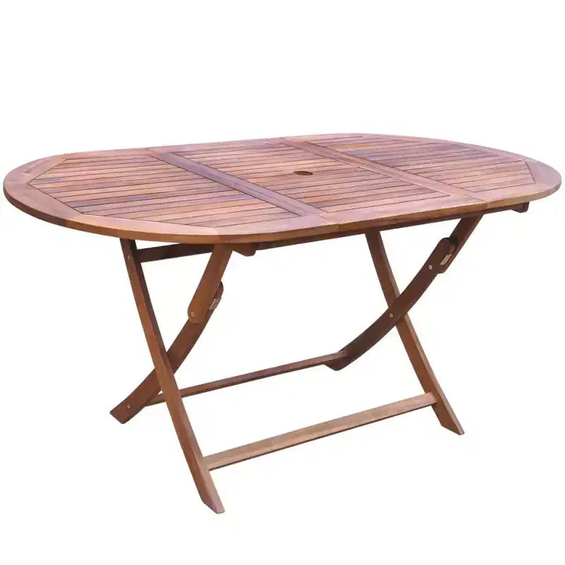 vidaXL Salon de jardin 9 pcs Bois d'acacia Marron Pliable
