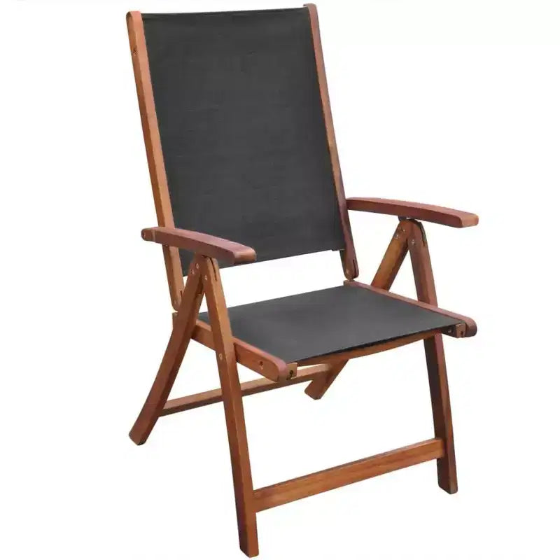 vidaXL Salon de jardin 9 pcs Bois d'acacia Marron Pliable
