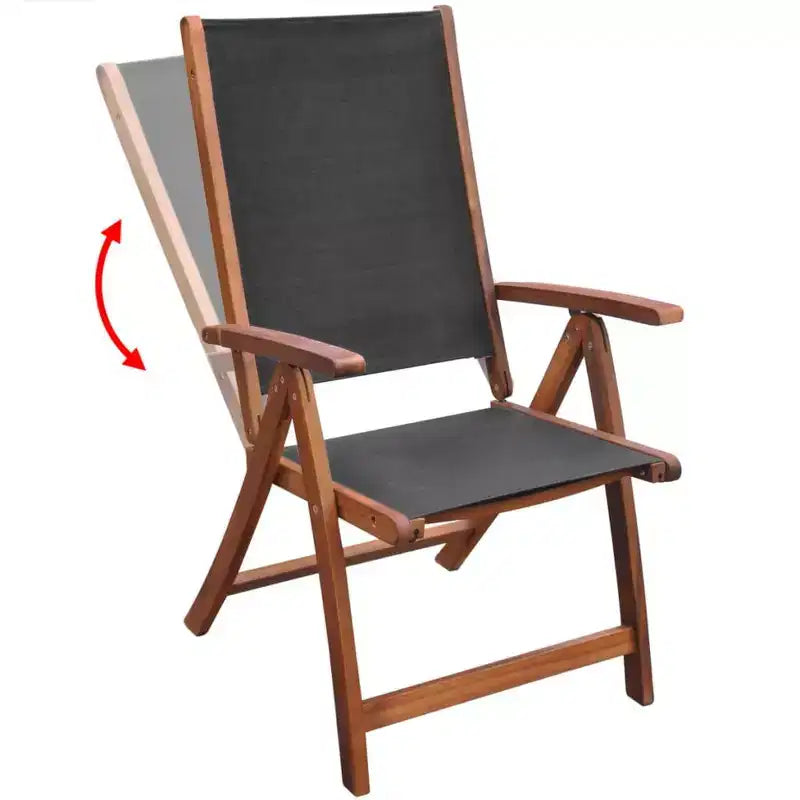 vidaXL Salon de jardin 9 pcs Bois d'acacia Marron Pliable