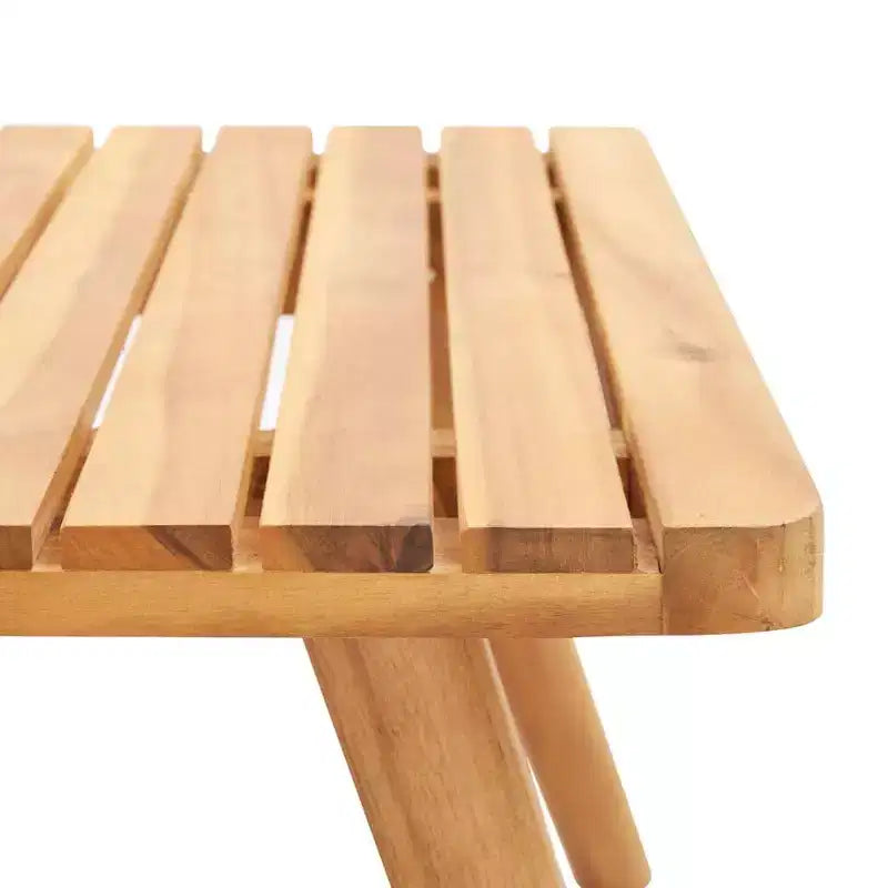 vidaXL Salon de Jardin 4 Pièces avec Coussins et Table Basse - Mobilier d'Extérieur en Bois d'Acacia Massif pour Jardin, Terrasse, Patio.