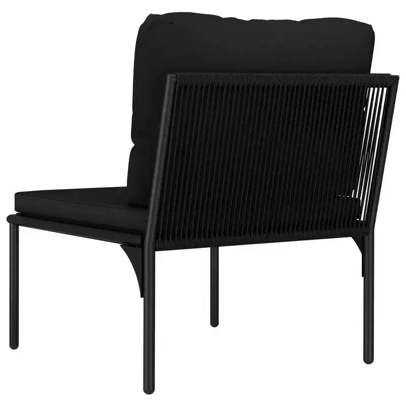 vidaXL Salon de jardin noir et anthracite