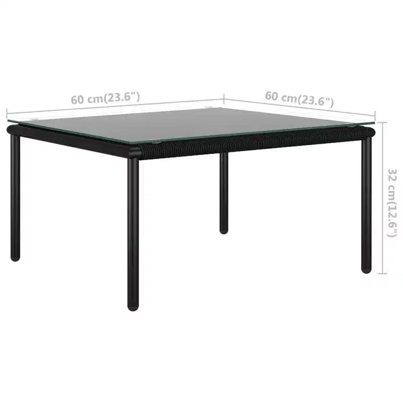 vidaXL Salon de jardin noir et anthracite