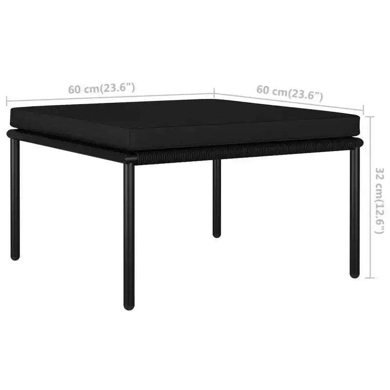vidaXL Salon de jardin noir et anthracite