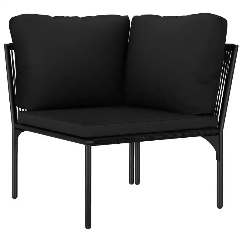 vidaXL Salon de jardin noir et anthracite