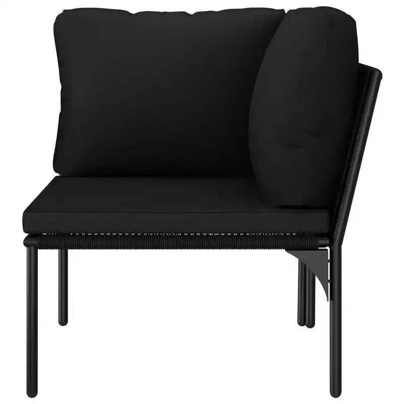 vidaXL Salon de jardin noir et anthracite