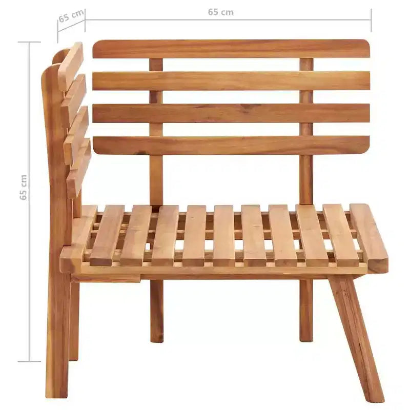 vidaXL Ensemble de salon de jardin 5 pièces – Bois d'acacia massif – Coussins amovibles et lavables – À monter soi-même – Parfait pour le jardin, la terrasse ou le patio