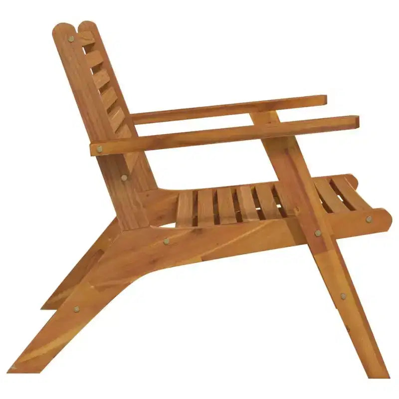 vidaXL 2 Chaises de jardin en bois d'acacia massif - Chaises de salle à manger en bois marron - Durables et faciles à nettoyer - Chaises de relaxation pour le jardin, le patio, la terrasse.