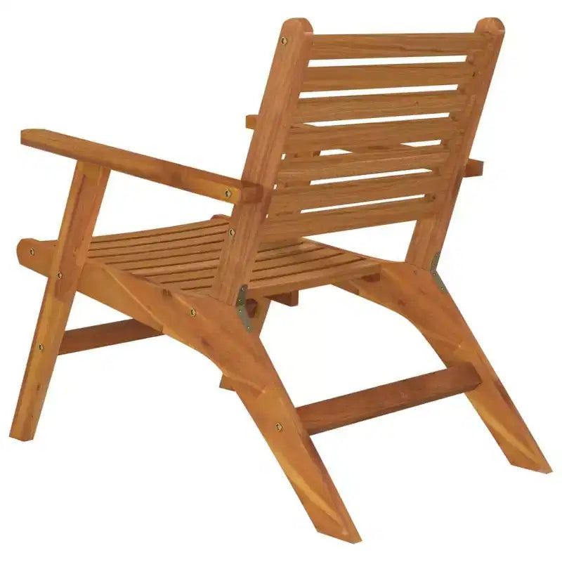 vidaXL 2 Chaises de jardin en bois d'acacia massif - Chaises de salle à manger en bois marron - Durables et faciles à nettoyer - Chaises de relaxation pour le jardin, le patio, la terrasse.