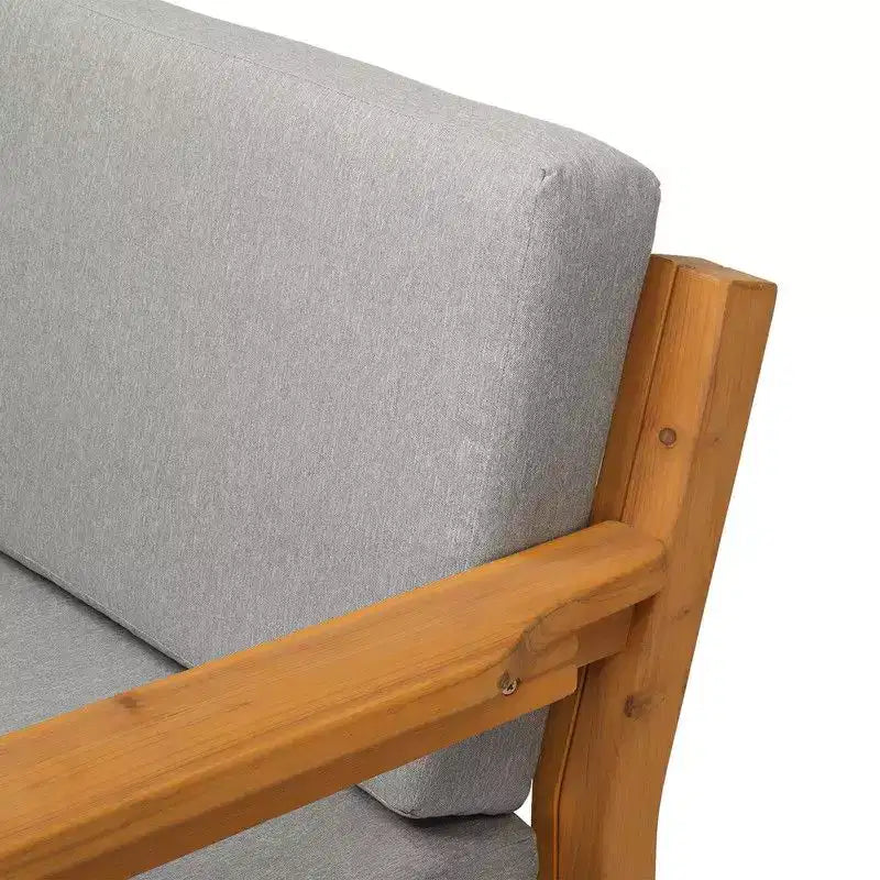 Ensemble de canapé d'angle 5 pièces en bois Karl Home Patio