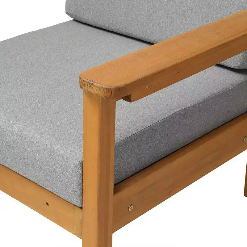 Ensemble de canapé d'angle 5 pièces en bois Karl Home Patio