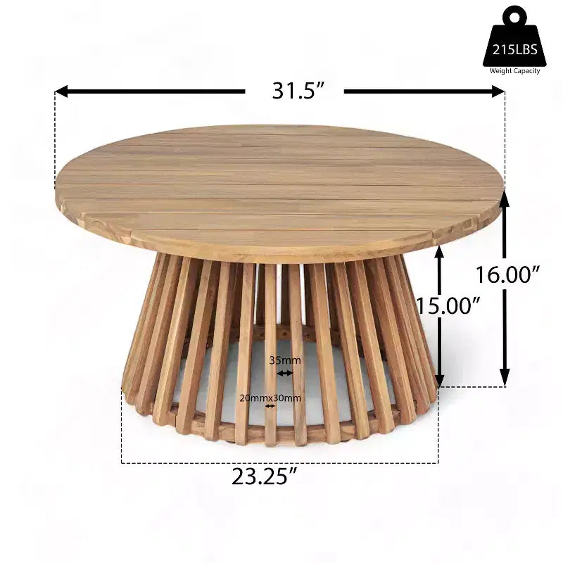 Ensembles de meubles de patio 2 pièces avec canapé-lit en rotin gris 3 places de 171,45 cm de long et table ronde en bois d'acacia de 80 cm.