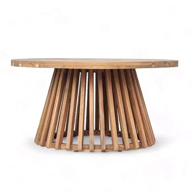 Ensembles de meubles de patio 2 pièces avec canapé-lit en rotin gris 3 places de 171,45 cm de long et table ronde en bois d'acacia de 80 cm.