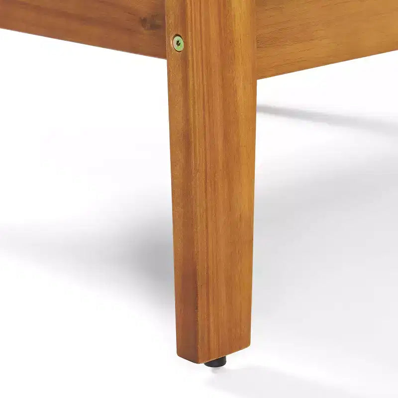 GDFStudio Parma Ensemble de conversation de canapé d'angle 7 places d'extérieur en bois d'acacia avec pouf