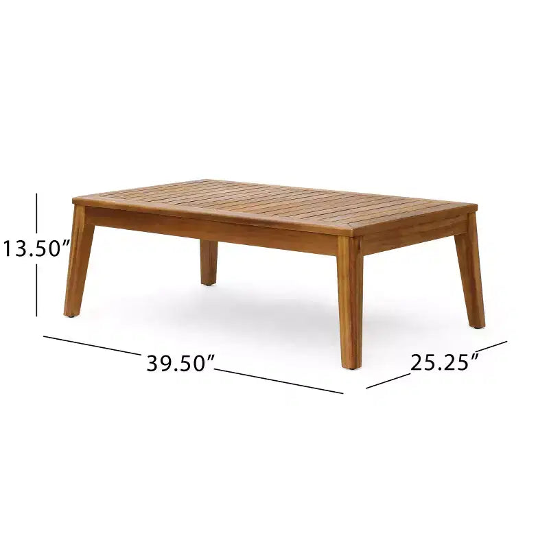 GDFStudio Parma Ensemble de conversation de canapé d'angle 7 places d'extérieur en bois d'acacia avec pouf