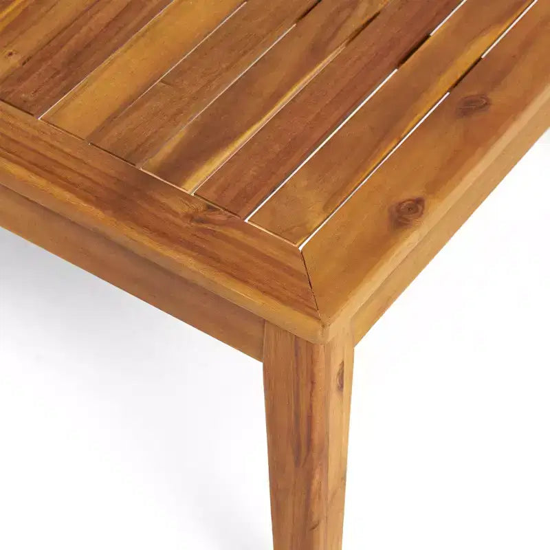 GDFStudio Parma Ensemble de conversation de canapé d'angle 7 places d'extérieur en bois d'acacia avec pouf