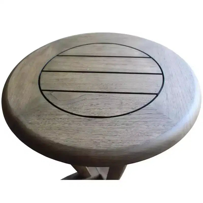 Ensemble de trois pièces de mobilier de jardin Courtyard Casual Avalon en teck FSC comprenant : deux fauteuils de club et une table d'appoint ronde.