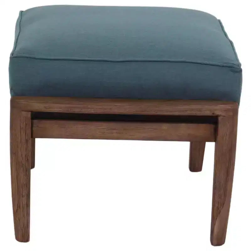 Ensemble fauteuil club et ottoman 2 pièces Courtyard Casual Avalon en teck certifié FSC