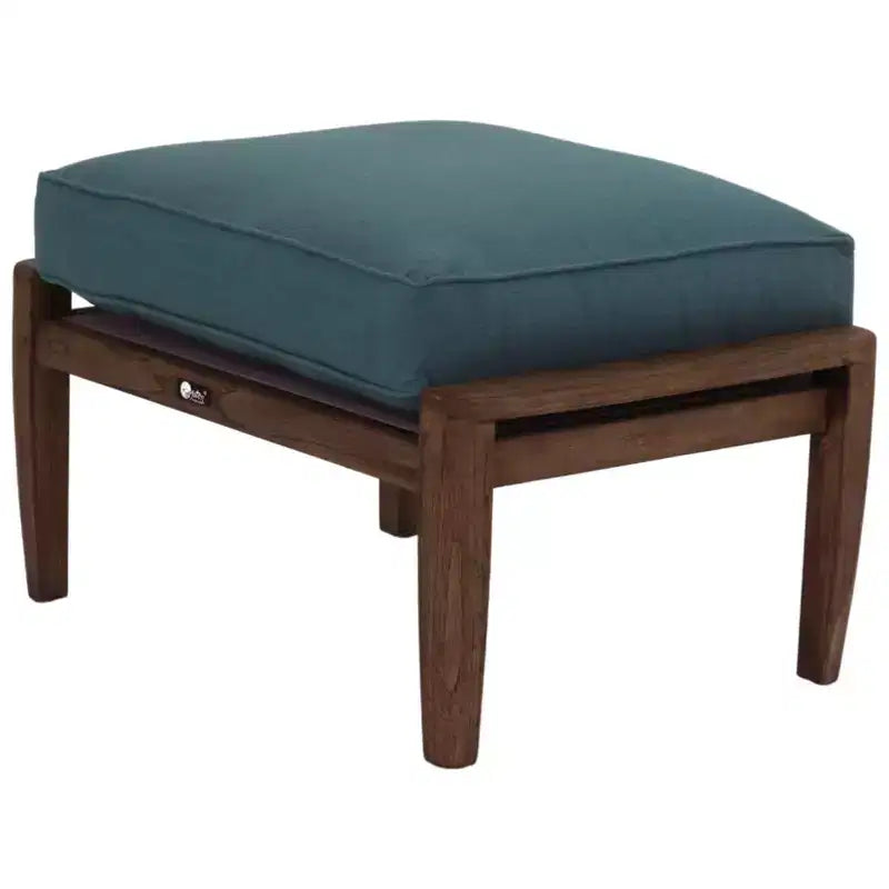 Ensemble fauteuil club et ottoman 2 pièces Courtyard Casual Avalon en teck certifié FSC