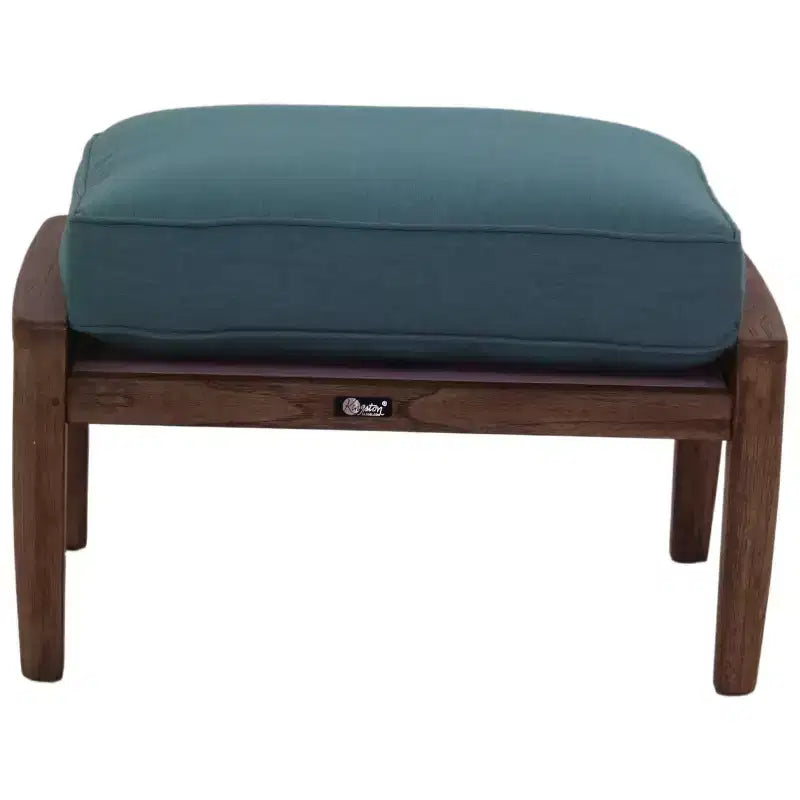 Ensemble fauteuil club et ottoman 2 pièces Courtyard Casual Avalon en teck certifié FSC