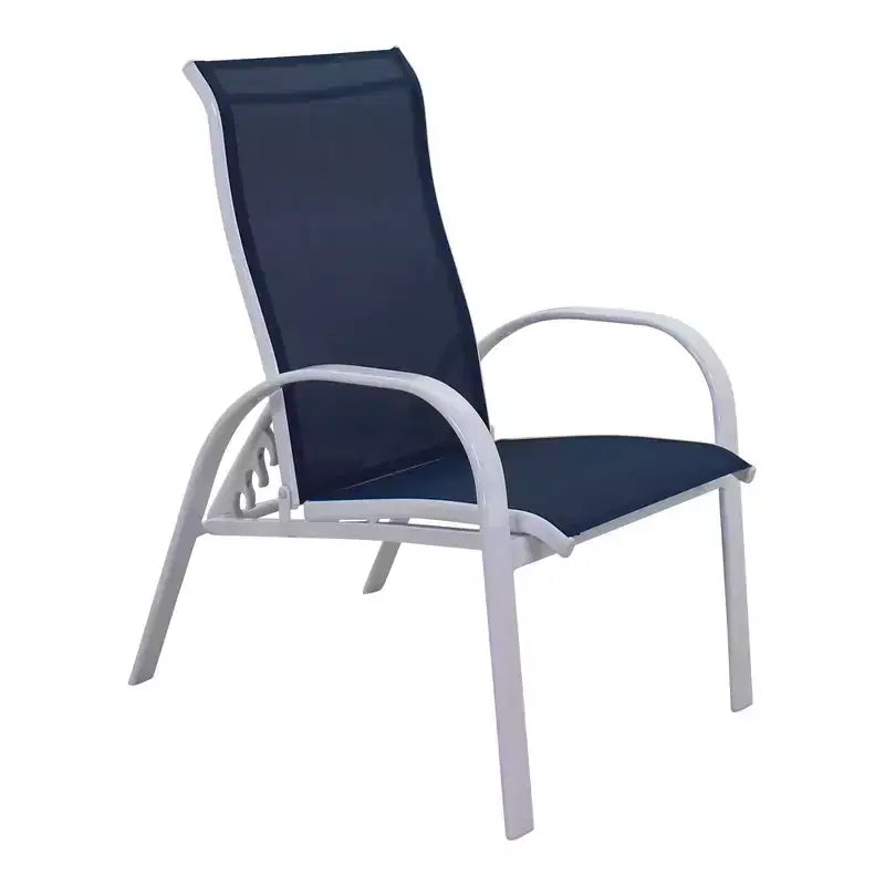 Ensemble de chaises longues de jardin 5 pièces Courtyard Casual Santa Fe avec ottomans Comprend deux chaises longues inclinables et deux ottomans et une table d'appoint