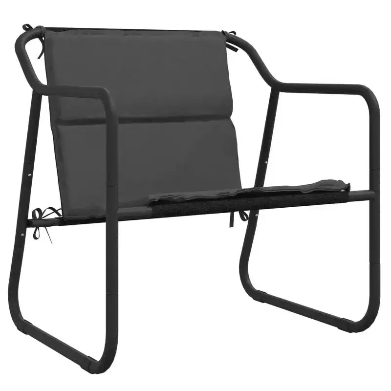 vidaXL Salon de jardin anthracite en acier laqué Standard Durable