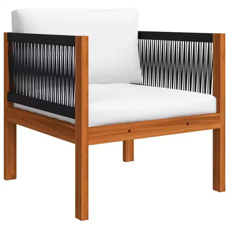 vidaXL Salon de jardin crème Bois d'acacia massif Grand salon de jardin
