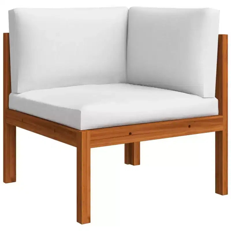 vidaXL Salon de jardin crème Bois d'acacia massif Grand salon de jardin