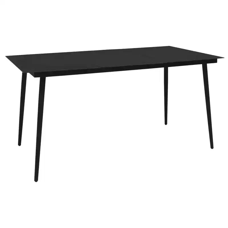 vidaXL Ensemble repas de jardin 7/9 pièces Corde en coton et acier Noir Patio extérieur
