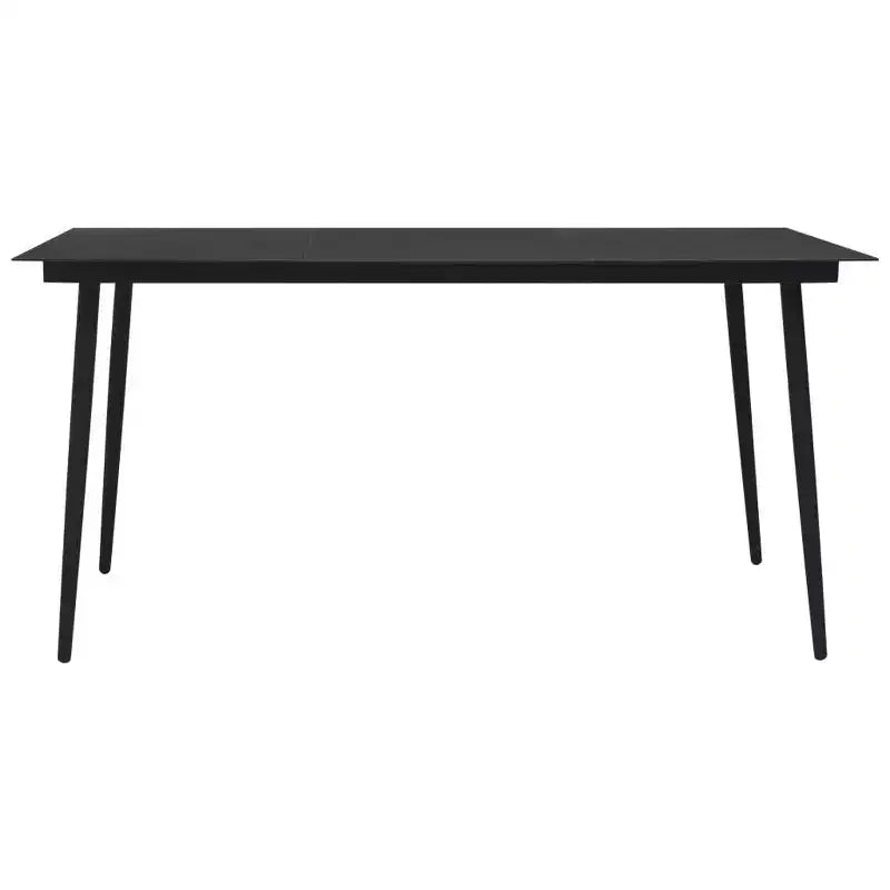 vidaXL Ensemble repas de jardin 7/9 pièces Corde en coton et acier Noir Patio extérieur