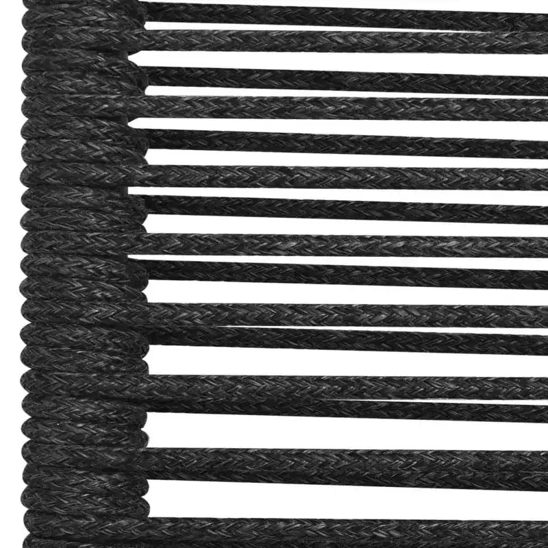 vidaXL Ensemble repas de jardin 7/9 pièces Corde en coton et acier Noir Patio extérieur