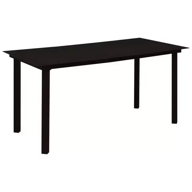 vidaXL Salon de Jardin 5/7 Pièces Corde en Coton et Acier Noir Extérieur Patio