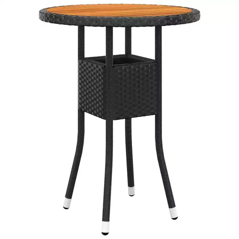 vidaXL Ensemble de salle à manger d'extérieur 3 pièces - Résine tressée - Noir - Table et 2 chaises de jardin avec coussins, plateau de table en verre trempé