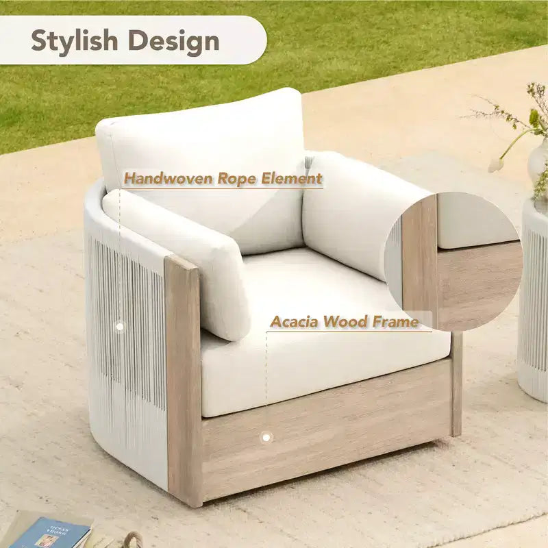 Meubles de patio extérieurs en bois d'épicéa et de printemps