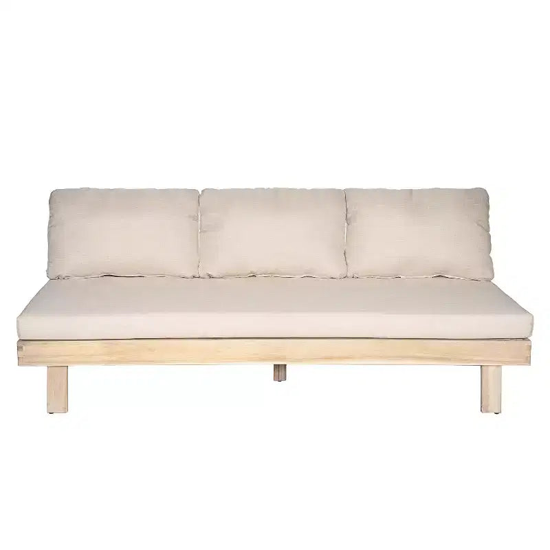 Christopher Knight Home Betty Salon de jardin rustique 3 pièces en acacia avec canapé sectionnel et tables d'appoint intégrées