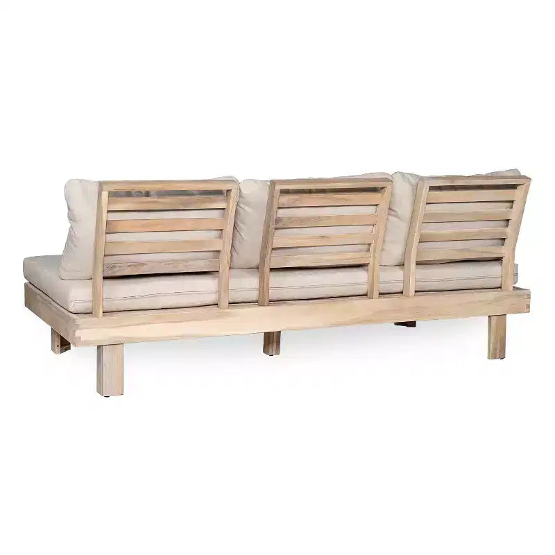 Christopher Knight Home Betty Salon de jardin rustique 3 pièces en acacia avec canapé sectionnel et tables d'appoint intégrées
