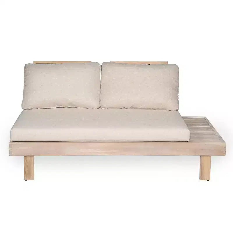 Christopher Knight Home Betty Salon de jardin rustique 3 pièces en acacia avec canapé sectionnel et tables d'appoint intégrées