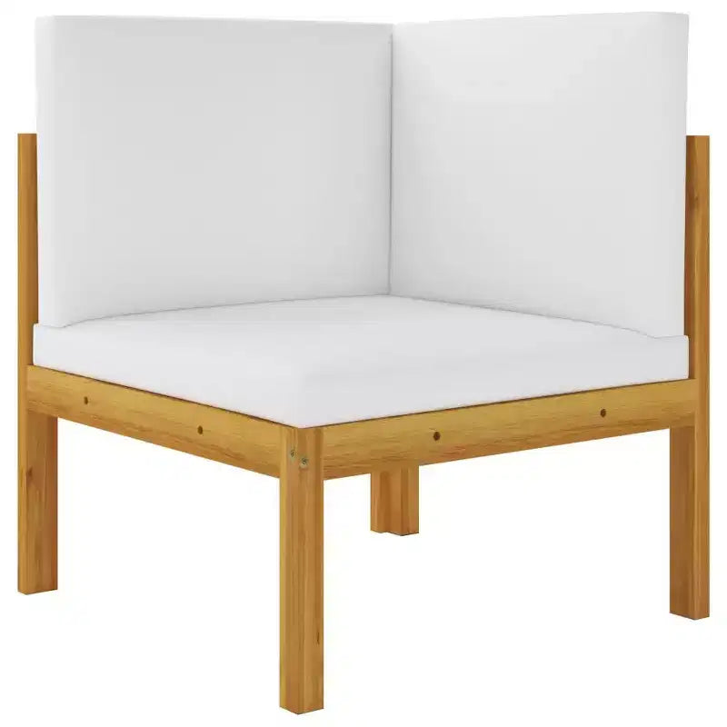 vidaXL Salon de jardin modulaire avec coussins en bois d'acacia massif