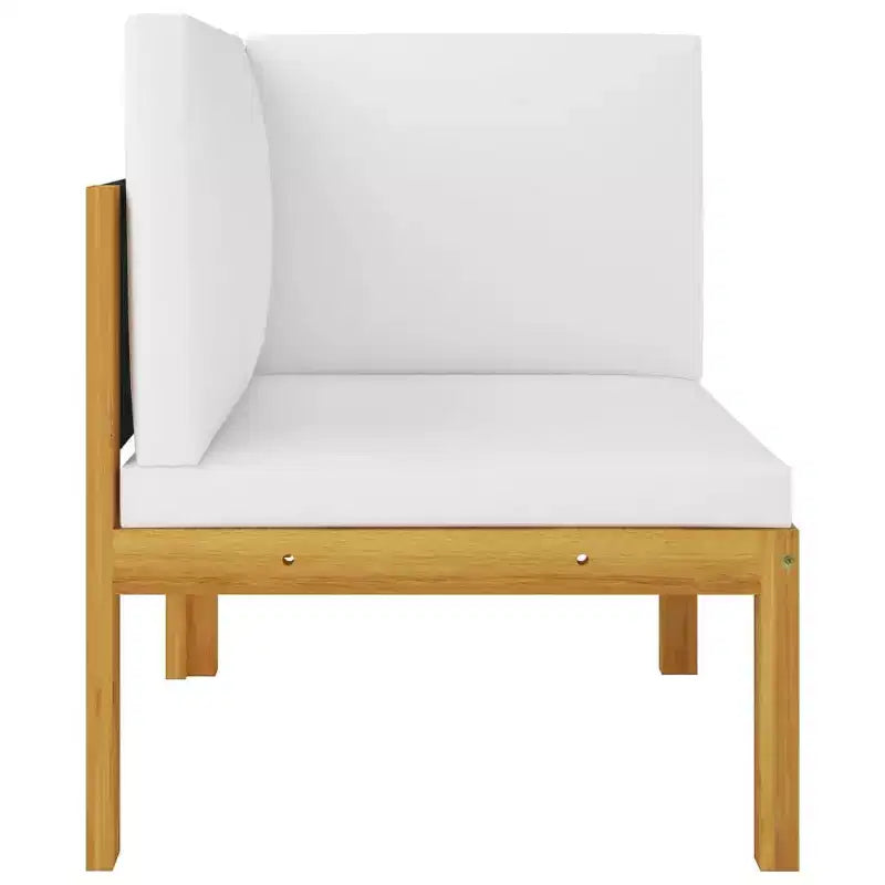 vidaXL Salon de jardin modulaire avec coussins en bois d'acacia massif