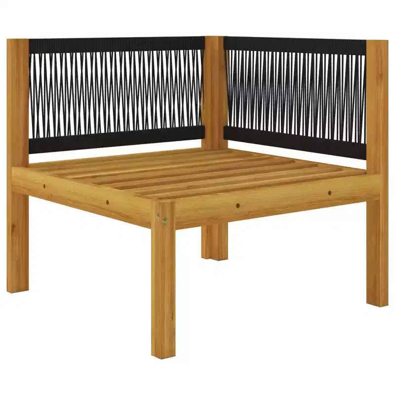 vidaXL Salon de jardin modulaire avec coussins en bois d'acacia massif