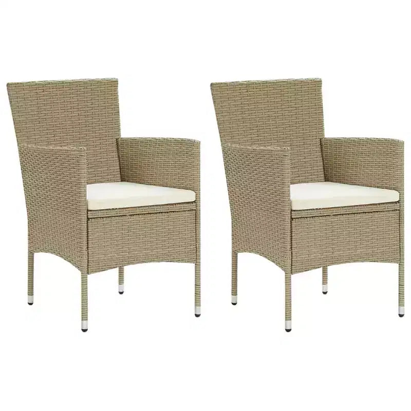 vidaXL Ensemble de salle à manger de jardin 3 pièces pour patio extérieur - Beige
