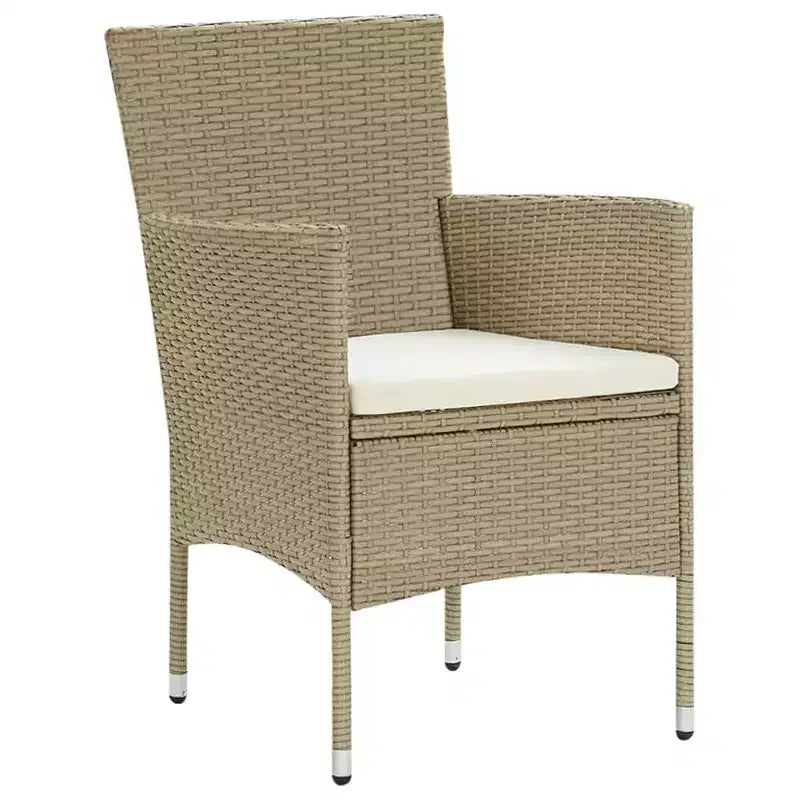 vidaXL Ensemble de salle à manger de jardin 3 pièces pour patio extérieur - Beige